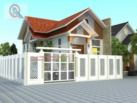 NHÀ BIỆT THỰ VƯỜN MÁI THÁI CẤP 4 SÂN VƯỜN CÓ THIẾT KẾ TẦNG HẦM (6MX18M) VIEW 03