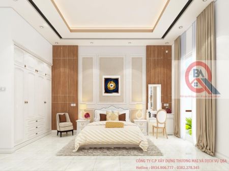 PHÒNG NGỦ BỐ MẸ KIẾN TRÚC KIỂU PHÁP (6M X 6M) 