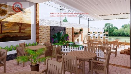 QUÁN CÀ PHÊ TRỆT KHÔNG GIAN THOÁNG (10M X 20M)